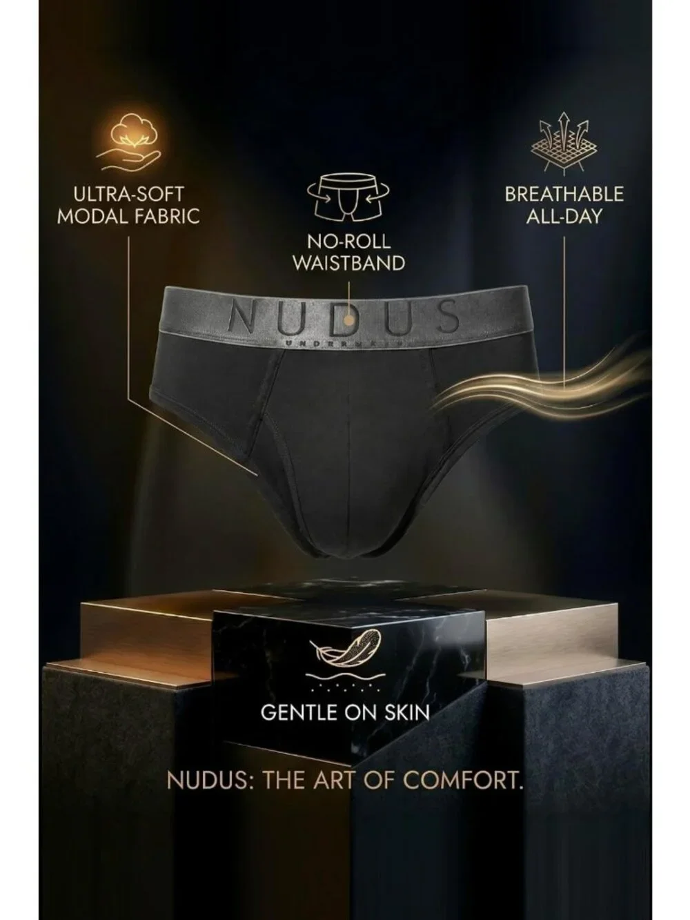 Men's Modal Underwear – Breathable, Moisture-Wicking, Soft Tagless Comfort, Fly